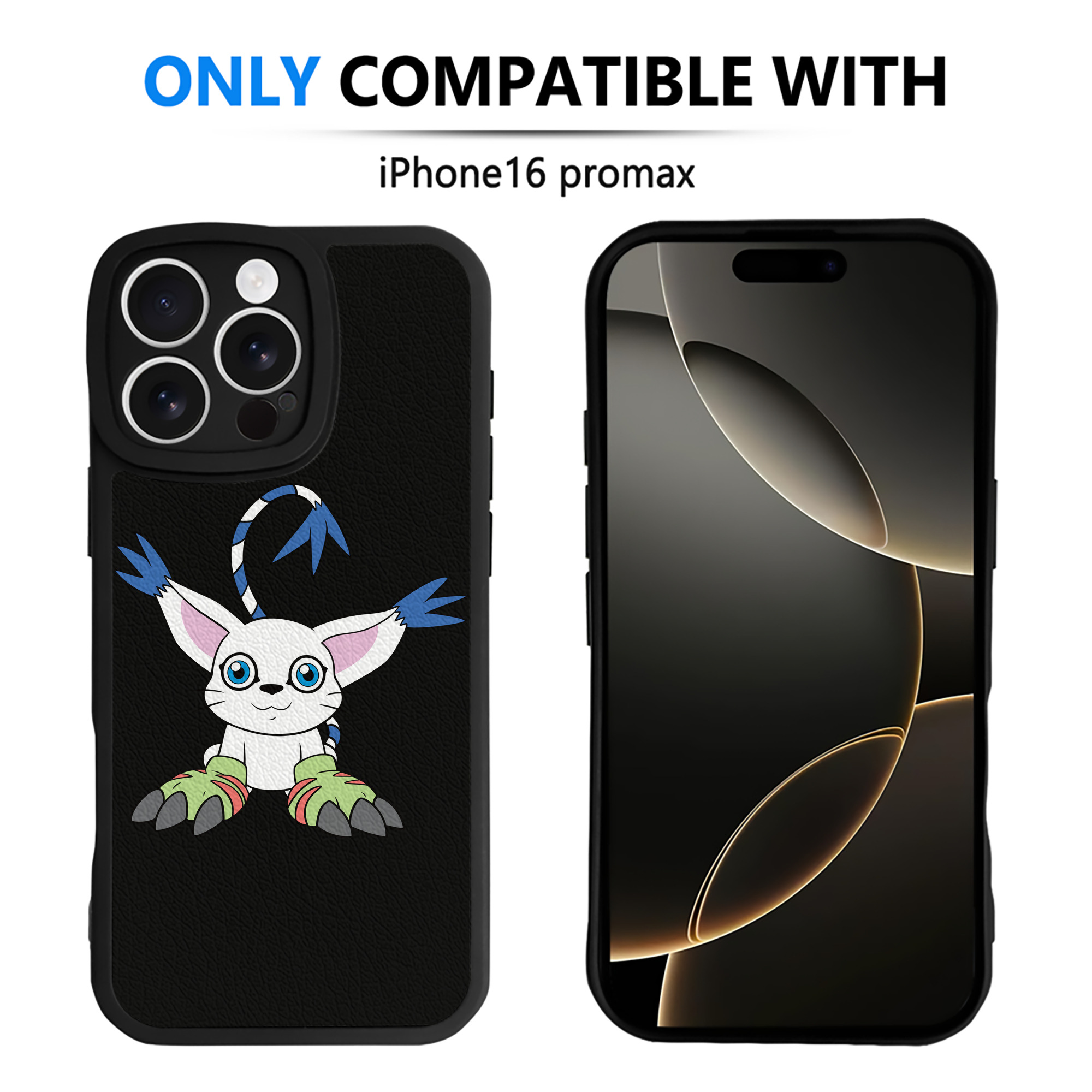 （画像用） Digimon デジタルモンスター/デジモン 【iPhone 16シリーズ対応】シリコンスマホケース（レザー調） 材質：シリコン